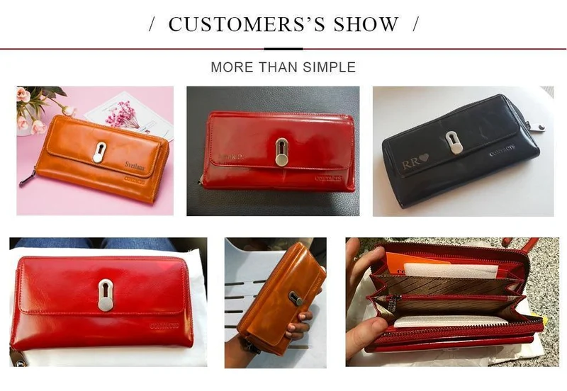 Echtes Leder Clutches Damen Tasche Geldbörse Handtasche Passhülle Lange Geldbörsen Mode Kartenhalter Brieftasche