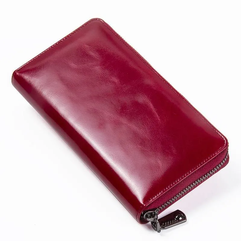 Echtes Leder Clutches Damen Tasche Geldbörse Handtasche Passhülle Lange Geldbörsen Mode Kartenhalter Brieftasche