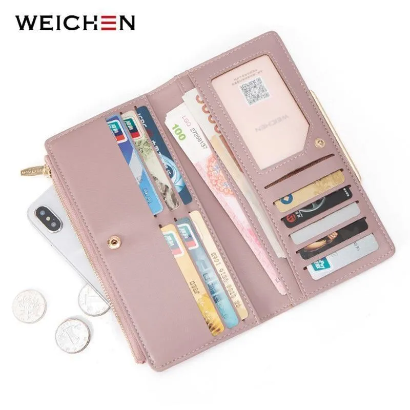 Frauen Brieftasche Zipper Münze & Handy Tasche Weibliche Brieftasche Karte Halter Damen Rote Kupplung Geldbörse Hohe Qualität