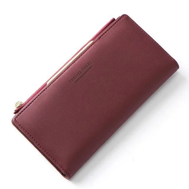 Frauen Brieftasche Zipper Münze & Handy Tasche Weibliche Brieftasche Karte Halter Damen Rote Kupplung Geldbörse Hohe Qualität