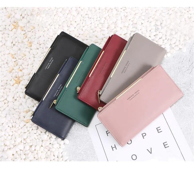 Frauen Brieftasche Zipper Münze & Handy Tasche Weibliche Brieftasche Karte Halter Damen Rote Kupplung Geldbörse Hohe Qualität