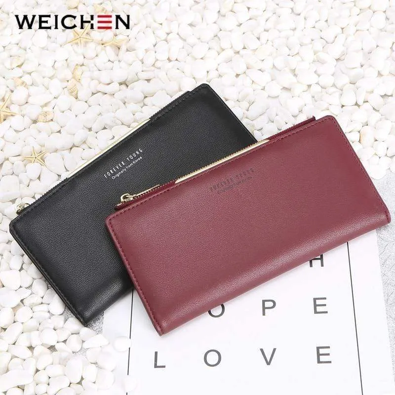 Frauen Brieftasche Zipper Münze & Handy Tasche Weibliche Brieftasche Karte Halter Damen Rote Kupplung Geldbörse Hohe Qualität