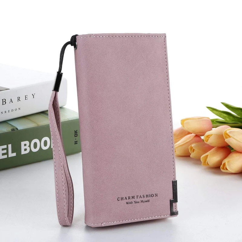 Frauen Brieftasche Mode Damen Frosted Brieftasche Weibliche Lange Koreanische Reißverschluss Geldbörse Studentin Brieftasche Geldbörse Kartenhalter