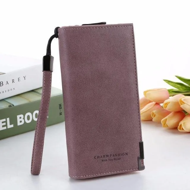 Frauen Brieftasche Mode Damen Frosted Brieftasche Weibliche Lange Koreanische Reißverschluss Geldbörse Studentin Brieftasche Geldbörse Kartenhalter
