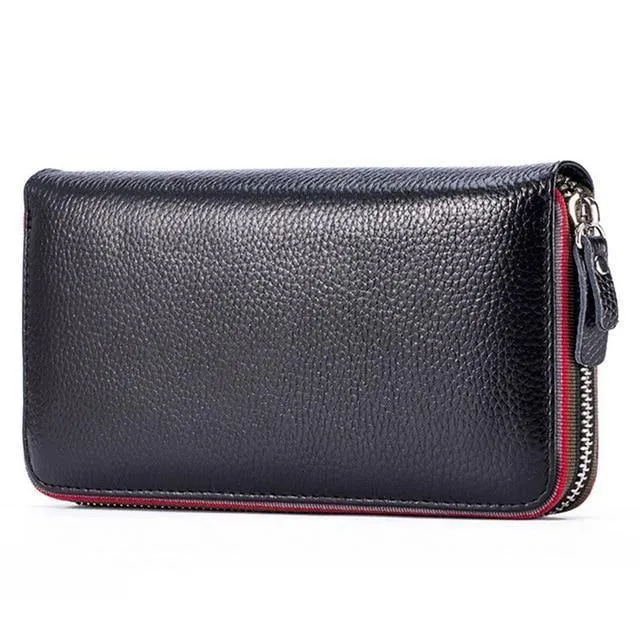 Frauen Brieftasche mit Innen Weibliche Große Geldbörse Carteira Frau Echtes Leder Karte Halter Geld Tasche Damen Münze