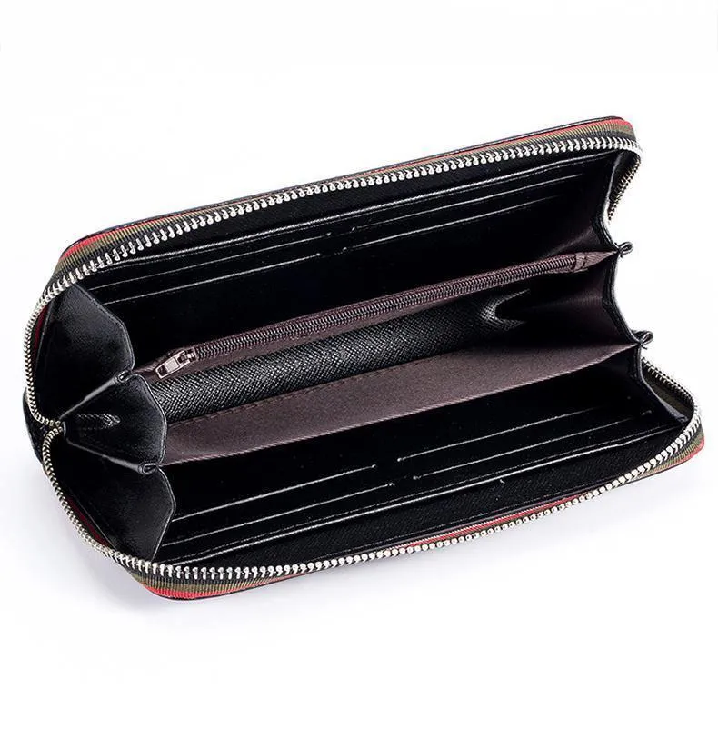 Frauen Brieftasche mit Innen Weibliche Große Geldbörse Carteira Frau Echtes Leder Karte Halter Geld Tasche Damen Münze