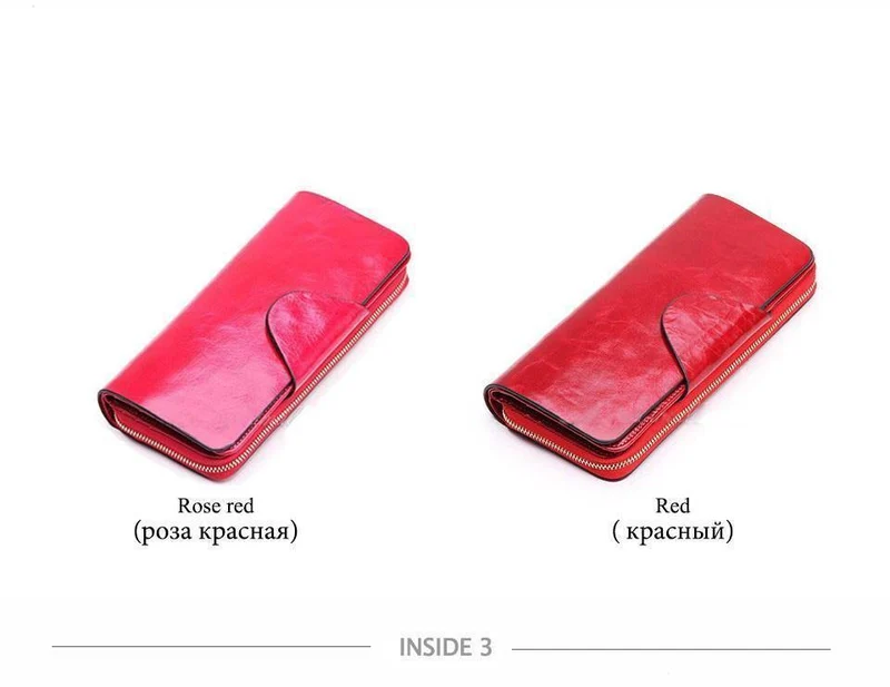 Weibliche Geldbörsen, Reißverschluss, echtes Leder, langes Design, Liebhaber, Herren/Damen, Geldbörsen, Handy-Clutch