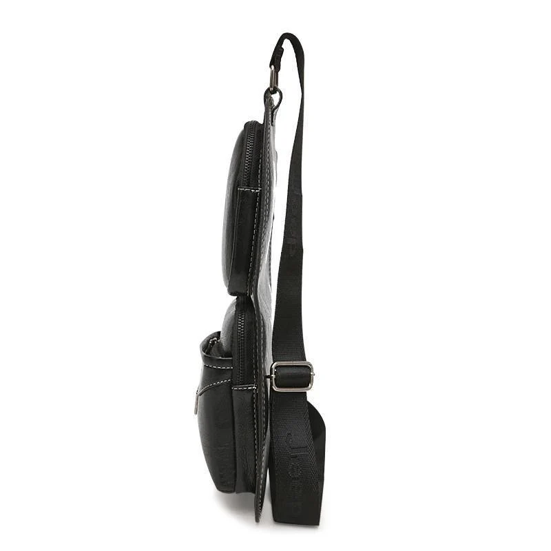 Männer Messenger Bags Neue Heiße Umhängetasche Umhängetasche Berühmte Marke Mann Leder Sling Brust Tasche Mode Lässig 6196