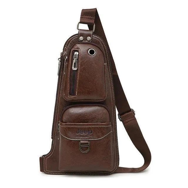 Männer Messenger Bags Neue Heiße Umhängetasche Umhängetasche Berühmte Marke Mann Leder Sling Brust Tasche Mode Lässig 6196