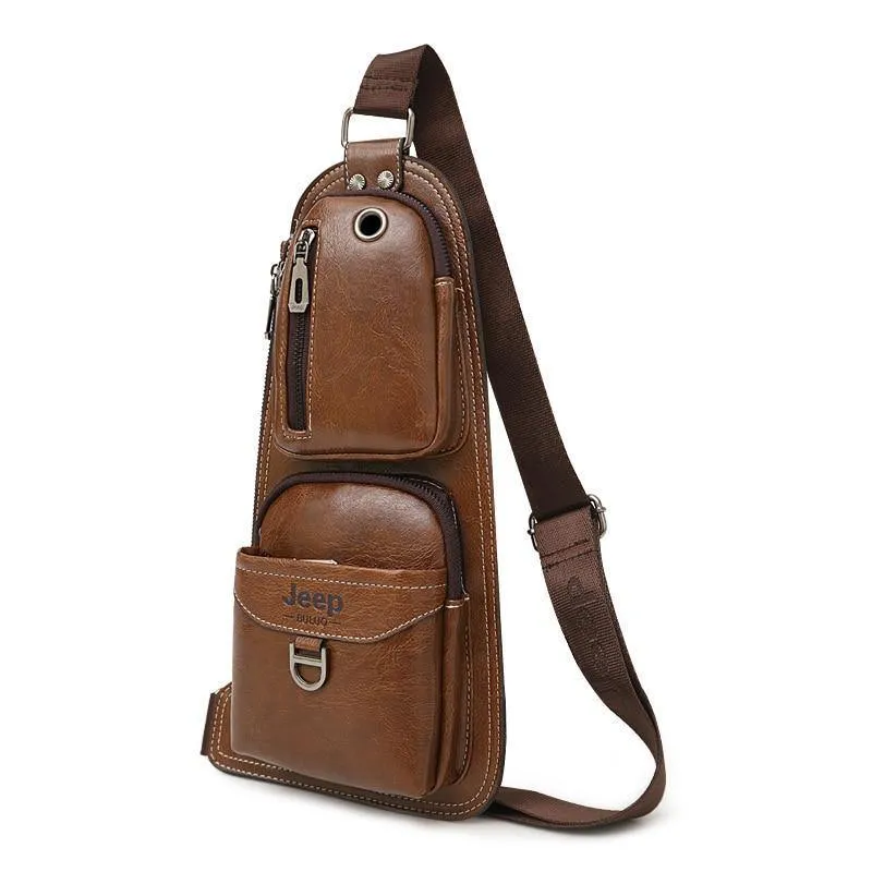 Männer Messenger Bags Neue Heiße Umhängetasche Umhängetasche Berühmte Marke Mann Leder Sling Brust Tasche Mode Lässig 6196