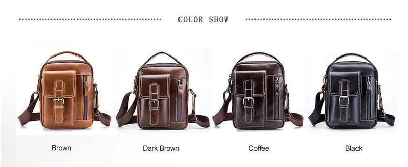 Marke Echtes Leder Umhängetasche Männer Messenger Bags Kleine Casual Flap Zipper Design Männliche CrossBody-Tasche