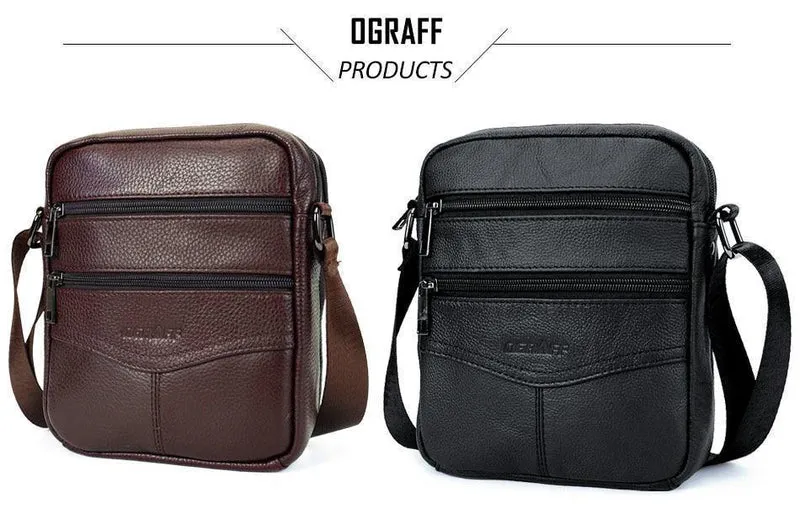 Umhängetasche Männer Umhängetasche aus echtem Leder Männer Tasche männlichen Umhängetaschen für Männer Handtasche Klappe Vintage-Designer