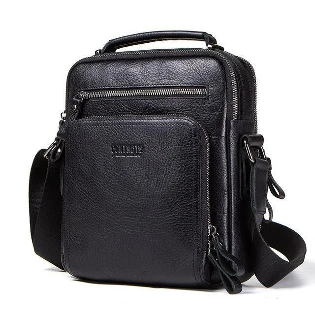 Männer Reisetasche Casual Männer Messenger Taschen Hohe Qualität Marke Echtes Leder Umhängetaschen Für Mini Laptop