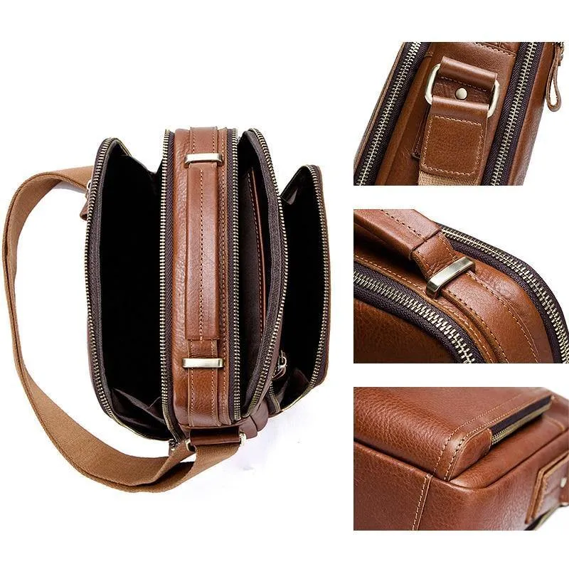 Männer Reisetasche Casual Männer Messenger Taschen Hohe Qualität Marke Echtes Leder Umhängetaschen Für Mini Laptop