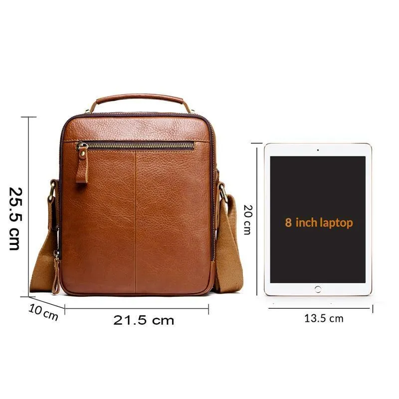 Männer Reisetasche Casual Männer Messenger Taschen Hohe Qualität Marke Echtes Leder Umhängetaschen Für Mini Laptop