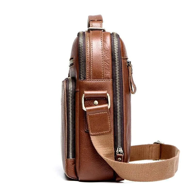 Männer Reisetasche Casual Männer Messenger Taschen Hohe Qualität Marke Echtes Leder Umhängetaschen Für Mini Laptop