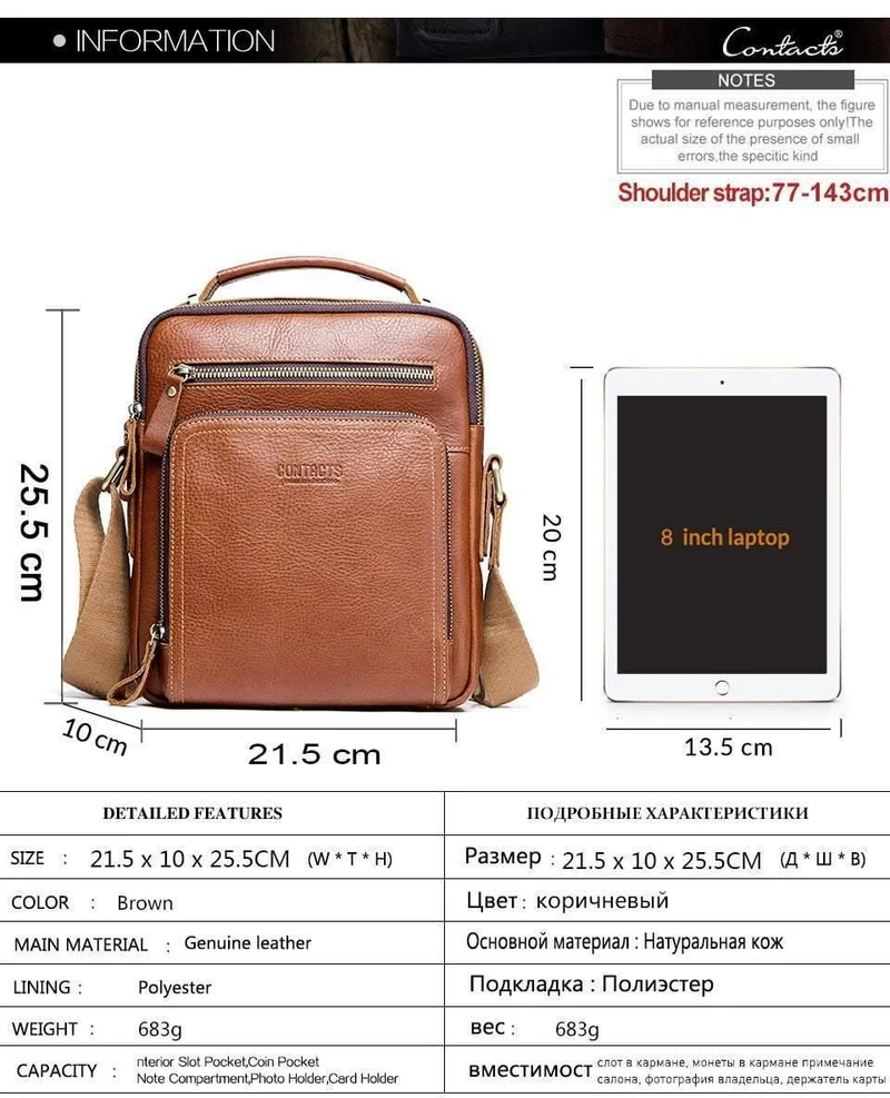 Männer Reisetasche Casual Männer Messenger Taschen Hohe Qualität Marke Echtes Leder Umhängetaschen Für Mini Laptop