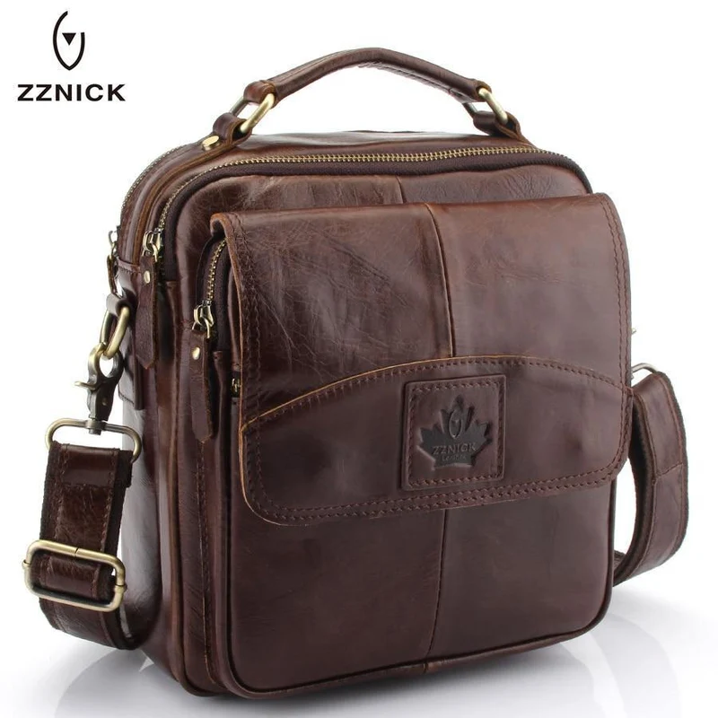 Herren 100% Echtes Rindsleder Umhängetasche, Qualität Herren Messenger Bags Causal Crossbody Handtasche Für Herren BrieFcase Taschen