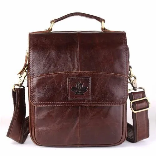 Herren 100% Echtes Rindsleder Umhängetasche, Qualität Herren Messenger Bags Causal Crossbody Handtasche Für Herren BrieFcase Taschen