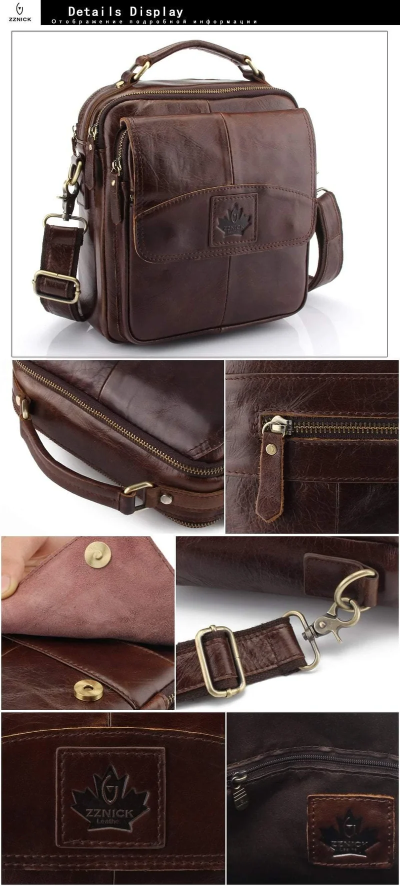 Herren 100% Echtes Rindsleder Umhängetasche, Qualität Herren Messenger Bags Causal Crossbody Handtasche Für Herren BrieFcase Taschen