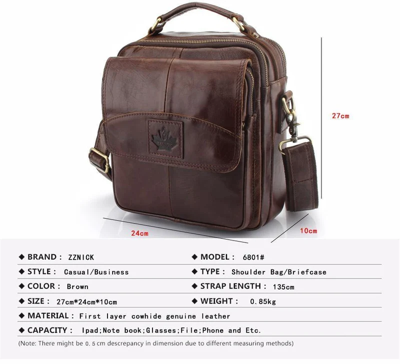 Herren 100% Echtes Rindsleder Umhängetasche, Qualität Herren Messenger Bags Causal Crossbody Handtasche Für Herren BrieFcase Taschen