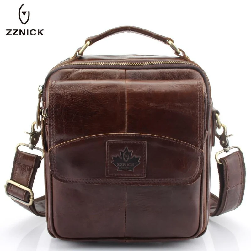 Herren 100% Echtes Rindsleder Umhängetasche, Qualität Herren Messenger Bags Causal Crossbody Handtasche Für Herren BrieFcase Taschen