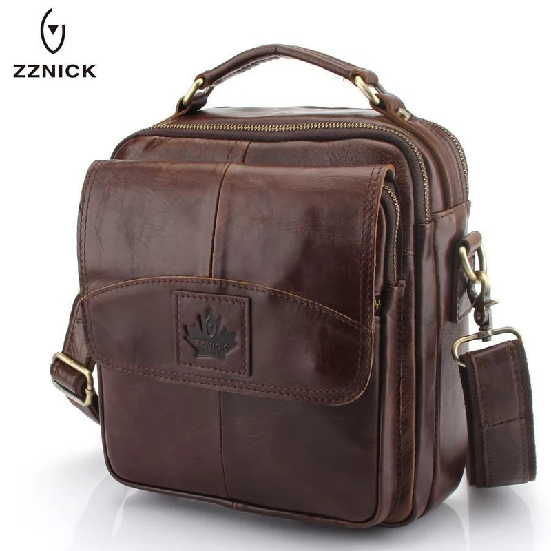 Herren 100% Echtes Rindsleder Umhängetasche, Qualität Herren Messenger Bags Causal Crossbody Handtasche Für Herren BrieFcase Taschen