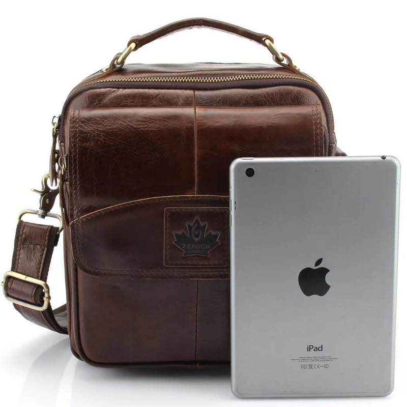 Herren 100% Echtes Rindsleder Umhängetasche, Qualität Herren Messenger Bags Causal Crossbody Handtasche Für Herren BrieFcase Taschen