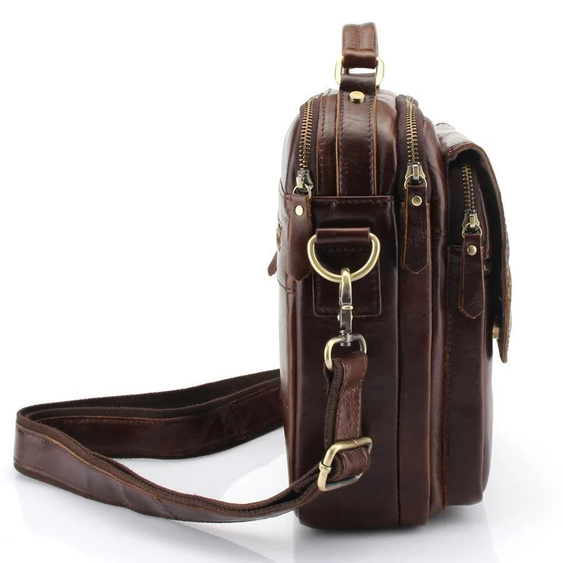 Herren 100% Echtes Rindsleder Umhängetasche, Qualität Herren Messenger Bags Causal Crossbody Handtasche Für Herren BrieFcase Taschen