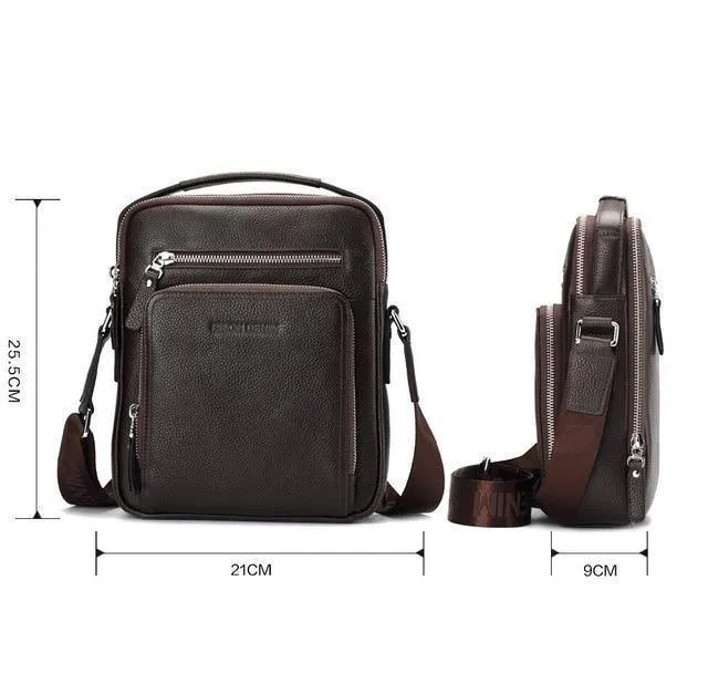 Echtes Leder Herren Tasche Business Schulter Umhängetasche Weihnachtsgeschenk Designer Handtaschen hohe Qualität N2333-1 & 2
