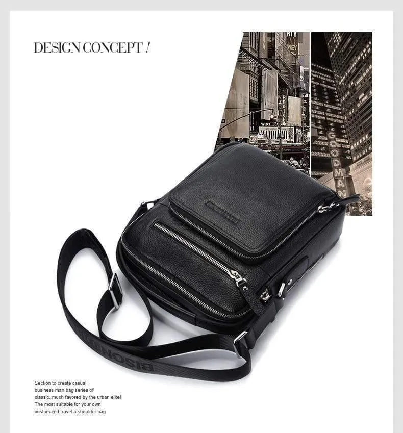 Echtes Leder Herren Tasche Business Schulter Umhängetasche Weihnachtsgeschenk Designer Handtaschen hohe Qualität N2333-1 & 2