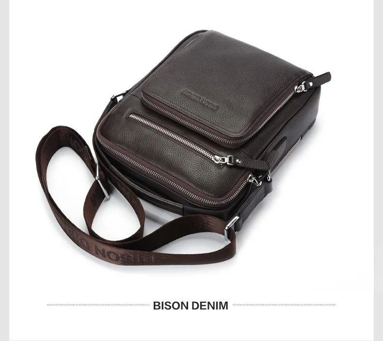 Echtes Leder Herren Tasche Business Schulter Umhängetasche Weihnachtsgeschenk Designer Handtaschen hohe Qualität N2333-1 & 2