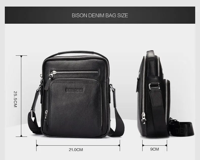 Echtes Leder Herren Tasche Business Schulter Umhängetasche Weihnachtsgeschenk Designer Handtaschen hohe Qualität N2333-1 & 2