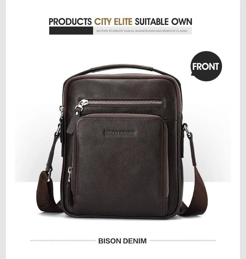 Echtes Leder Herren Tasche Business Schulter Umhängetasche Weihnachtsgeschenk Designer Handtaschen hohe Qualität N2333-1 & 2