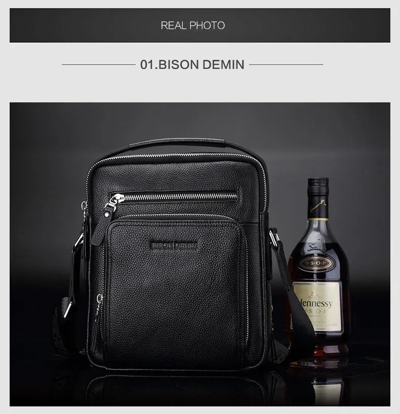 Echtes Leder Herren Tasche Business Schulter Umhängetasche Weihnachtsgeschenk Designer Handtaschen hohe Qualität N2333-1 & 2