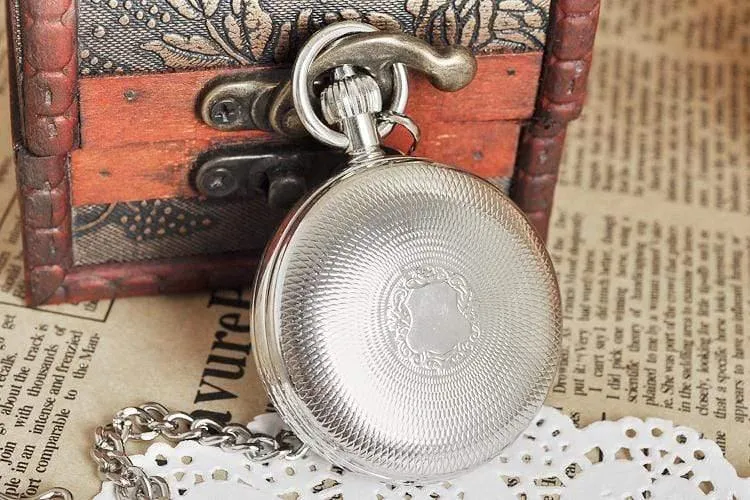 Antik Silber Doppel zu öffnende Gehäuse mechanische Männer Taschenuhr