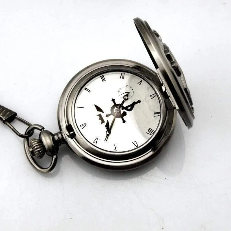 Taschenuhr Herren Quarzuhr Cosplay Edward Elric mit Kette Anime Boy Geschenk Relogio Masculino