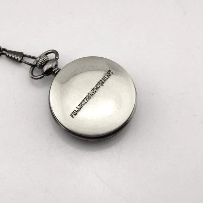 Taschenuhr Herren Quarzuhr Cosplay Edward Elric mit Kette Anime Boy Geschenk Relogio Masculino