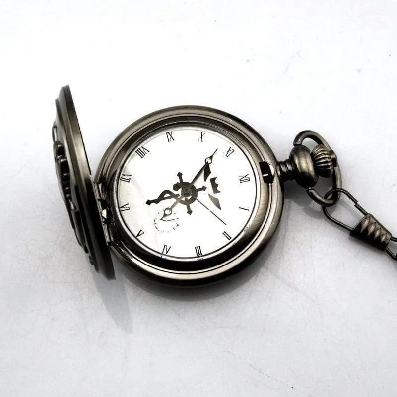 Taschenuhr Herren Quarzuhr Cosplay Edward Elric mit Kette Anime Boy Geschenk Relogio Masculino