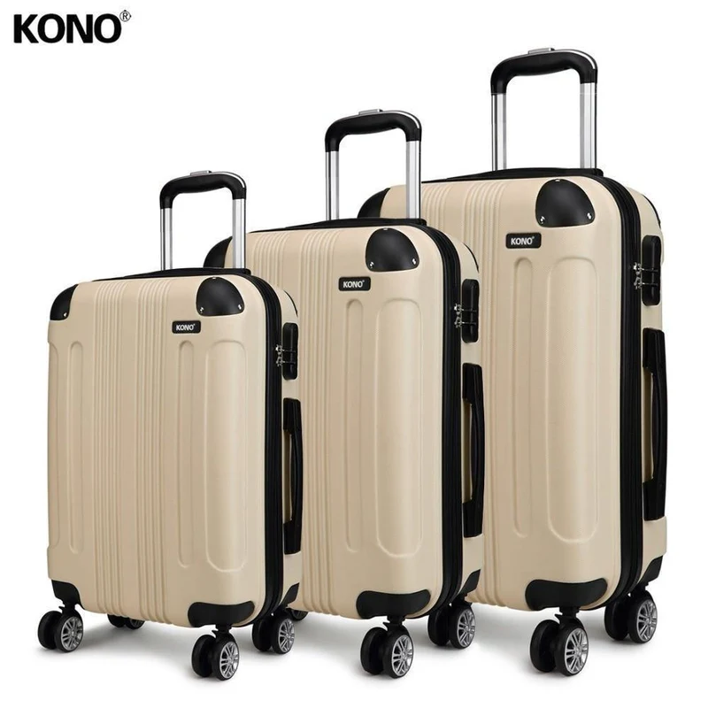 Koffer Reisetaschen Rollgepäck Set Handgepäck Trolley 4 Räder Spinner Hardside ABS 20 24 28 Zoll YD1777L