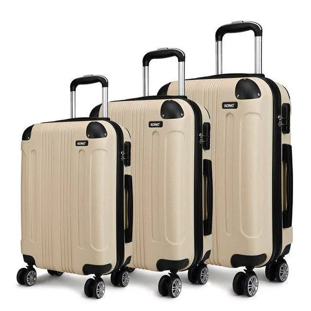 Koffer Reisetaschen Rollgepäck Set Handgepäck Trolley 4 Räder Spinner Hardside ABS 20 24 28 Zoll YD1777L