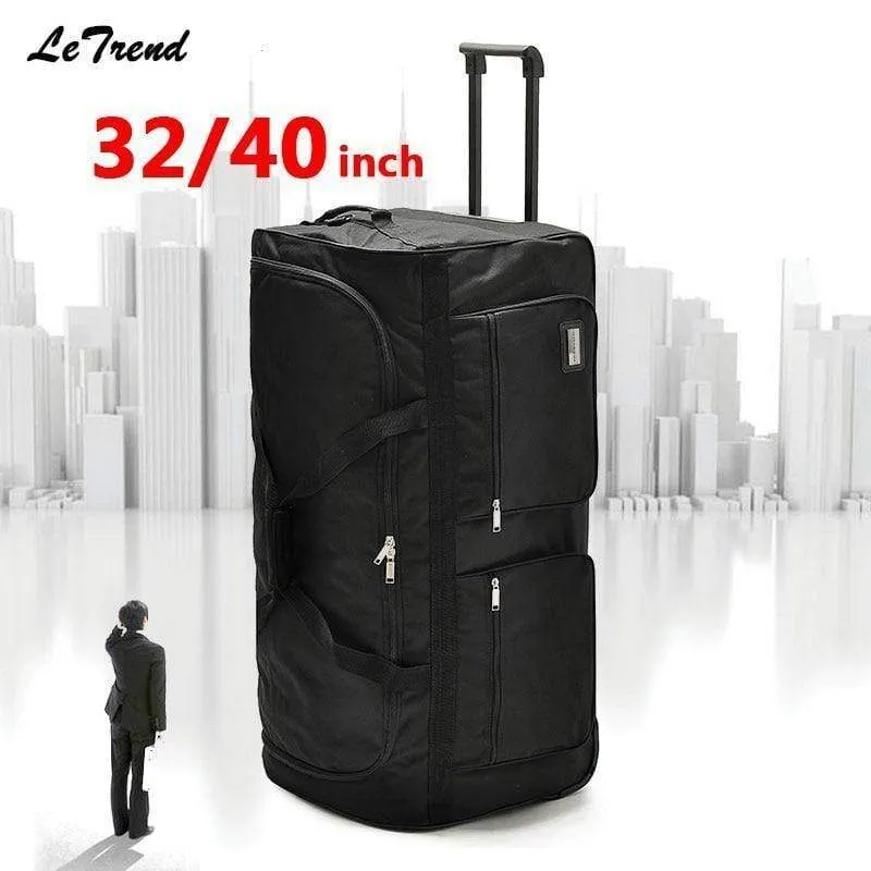 Rollgepäck Ultra-große Kapazität 32 / 40inch Reisetasche Herren Trolley Soft Oxford Herren Student Kofferraum Koffer