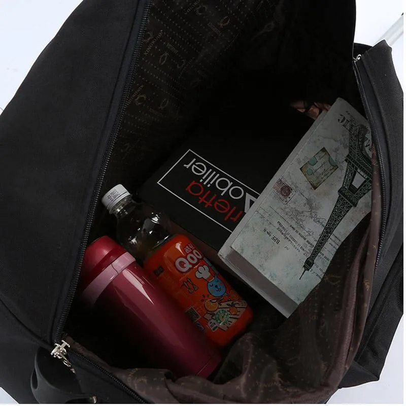 Koffer Reisegepäcktasche Canvas-Koffer auf Rädern für Frauen Männer Reisetaschen Kurzreise Trolley Große Taschen 2019