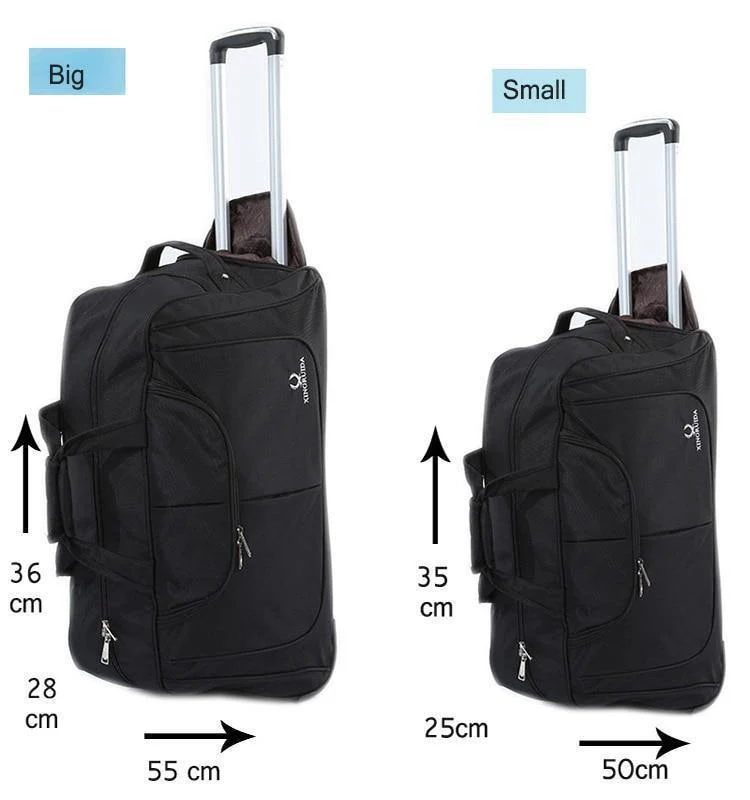 Koffer Reisegepäcktasche Canvas-Koffer auf Rädern für Frauen Männer Reisetaschen Kurzreise Trolley Große Taschen 2019