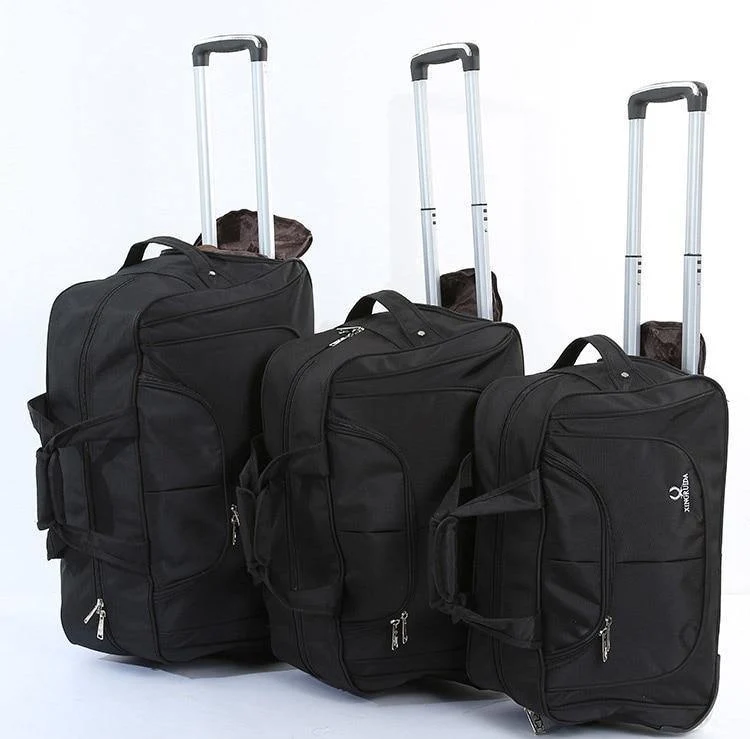 Koffer Reisegepäcktasche Canvas-Koffer auf Rädern für Frauen Männer Reisetaschen Kurzreise Trolley Große Taschen 2019