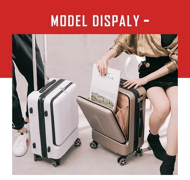 20 "24" Zoll Frauen, die Gepäck-Reise-Koffer-Kasten mit Laptop-Tasche, Mann-Universalrad Laufkatze PC-Kasten rollen