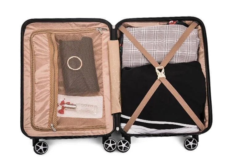 20 "24" Zoll Frauen, die Gepäck-Reise-Koffer-Kasten mit Laptop-Tasche, Mann-Universalrad Laufkatze PC-Kasten rollen