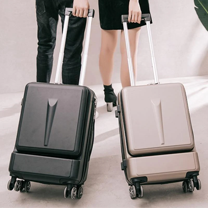20 "24" Zoll Frauen, die Gepäck-Reise-Koffer-Kasten mit Laptop-Tasche, Mann-Universalrad Laufkatze PC-Kasten rollen