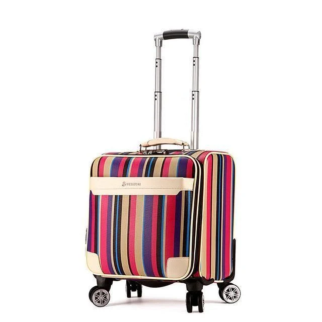 Hochwertiger 16-Zoll-Reisekoffer für Damen, Trolley, Reisetaschen, Spinner-Räder, für Studenten, Rollgepäck, Internat, Reisegepäck