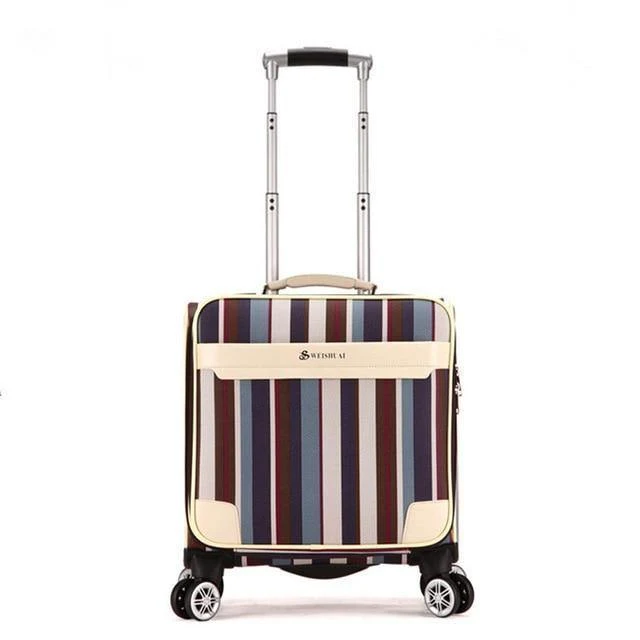 Hochwertiger 16-Zoll-Reisekoffer für Damen, Trolley, Reisetaschen, Spinner-Räder, für Studenten, Rollgepäck, Internat, Reisegepäck